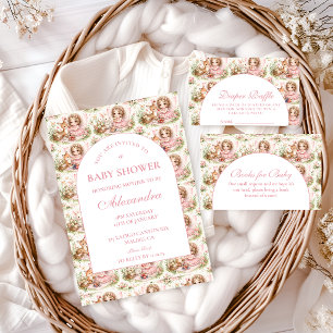 Elegante Feeën Baby Shower Luiers Raffle Informatiekaartje