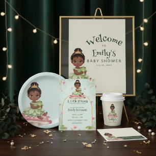 Uitnodiging voor Little Princess Frog Baby Shower