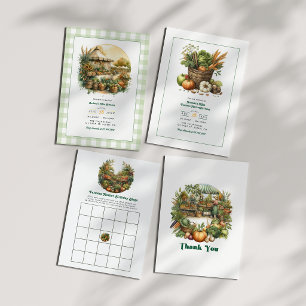 Lokaal geteelde rustieke boerenmarkt verjaardag bedankkaart