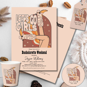 Retro Pastel Roze Rodeo vrijgezellenfeest Servet