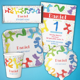 Derde uitnodiging voor ballonnen voor verjaardagsd