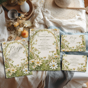  Daisy Wedding Art Nouveau Kaart