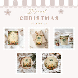 Rustieke kaars Pinecone Kerstmis Papieren Bordje