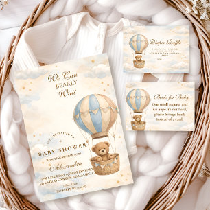 Heet Luchtballon Teddybeer Baby Shower Servet