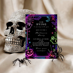 Elegant Neon Halloween-feest Papieren Bekers
