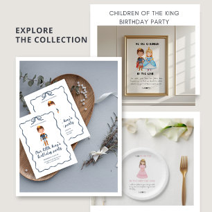 Schattigee kinderen van het King Birthday Party Servet