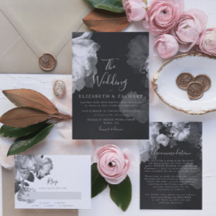 Antiek  Romantische BW-bruiloft RSVP Kaartje