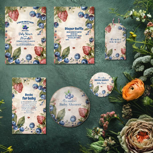 Waterverf Berry Sweet Baby shower Servet