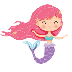 Mermaid Pink Paars Birthday Party Hartelijk dank Kaart