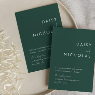 Moderne uitnodiging tot een minimalistisch huwelij