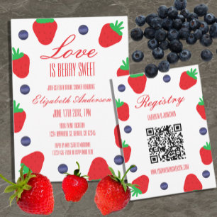 Love is Berry Sweet Fruit Vrijgezellenfeest Kaart