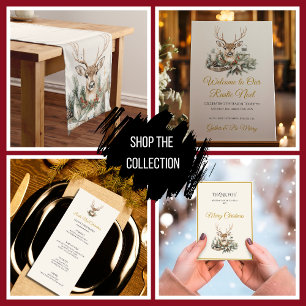 Elegante rustieke Noël Kerst Kaart - Modern Winter