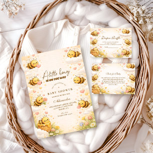 Zoete Honing Bij Baby Shower Kaart