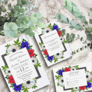 Patriottische Panda Anemone Wedding Accommodatie K Informatiekaartje