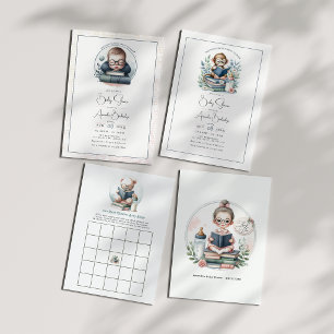 Ons Volgende Hoofdstuk Baby Shower Foto Drieluik Uitnodiging