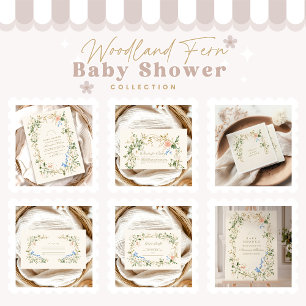 Elegant Woodland Fern Baby shower Servet
