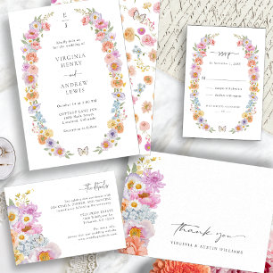Boho Floral Wedding Hartelijk dank Bedankkaart