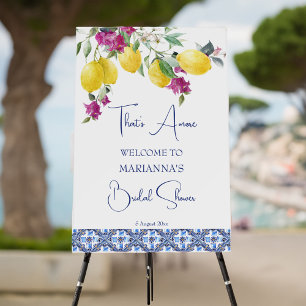 Italiaanse citroenen bougainvillea citrus vrijgeze servet