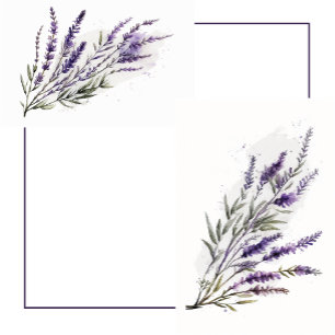 Lavender Dreams: Waterverf bruiloft Briefkaart