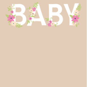 Baby in Bloom Shower Pink  Flowers Girl Kaart