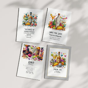 Taco & Tequila Mexicaans Fiesta Huwelijk Bedankkaart