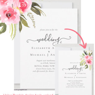 Klassieke Eenvoudige Zwarte Witte Trouw Budget Fly Flyer
