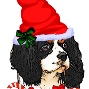 Cavalier King Charles Spaniel Kerstmis Feestdagen Kaart