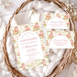 Betoverde Feeënmeisje Baby Shower Luierspel Informatiekaartje