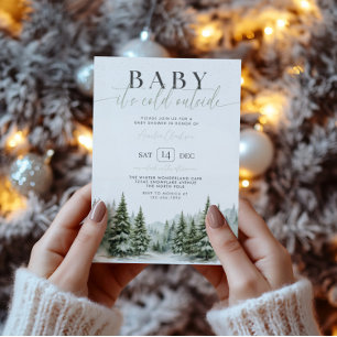 Baby It's Cold Outside Winter Baby Shower Uitnodig Kaart