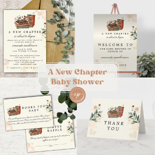 Een nieuw hoofdstuk gaat het Baby shower beginnen Ronde Sticker