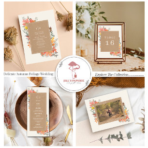 Herfst Foliage Autumn Leaves Fall Wedding Uitnodig Kaart