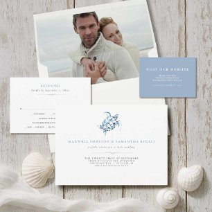 Verlovingsfeest Uitnodigingen Waterverf Strand