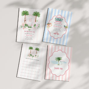 Palm Springs Roze Cabana Bedankkaart