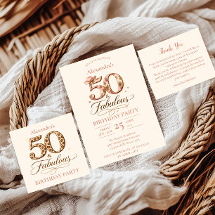 Westerse Cowgirl 50 & Fabulous Verjaardag Bedankkaart
