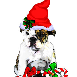 English Bulldog kerstcadeaus Feestdagen Kaart