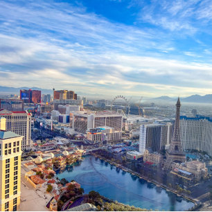 Las Vegas Skyline Wedding Invitation Kaart