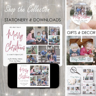 Elke tekst 6 Foto Wij wensen u een prettig kerstro Feestdagenkaart