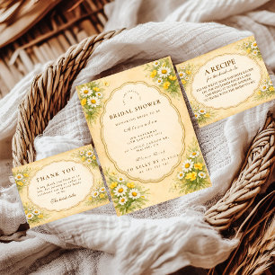 Vintage Daisy Wilde Bloem Bruids Shower Servet