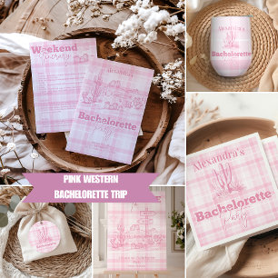 Roze Westerne vrijgezellenreis Kaart