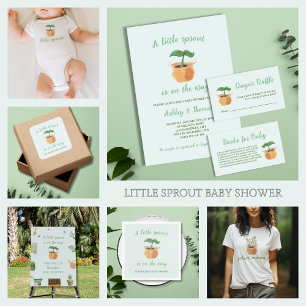 Little Sprout Diaper Raffle Garden Baby shower Informatiekaartje