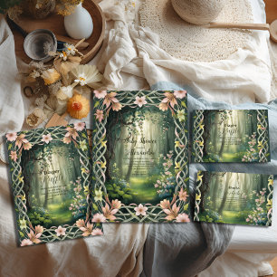 Whimsical Woodland Forest Raffle Diapper Informatiekaartje