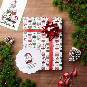 Vrolijk Catmas Grappig Kerstmis Kitten Boom Poster