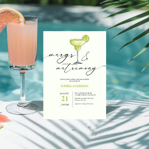 Margs & Matrimony Groen Limoen Bruiloftsfeest Vierkante Sticker