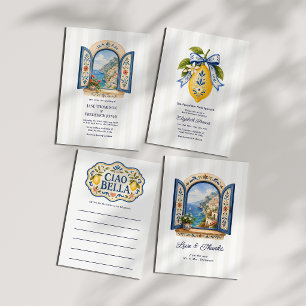 La Dolce Vita Amalfi Coast Italiaanse Meisjesuitje Kaart
