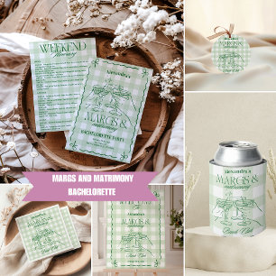 Margs en Huwelijk Bachelorette Ronde Sticker