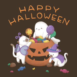 Illustratie voor Halloween: Vampire Cat Kaart