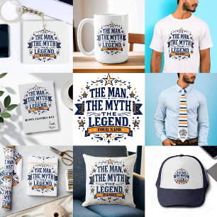 Het Man De mythe De legende   Aangepaste Vaderdag Stropdas