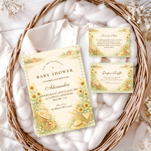 Verhaalboek Baby Shower op een Oude Boerderij Kaart