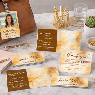 Minimale goud branding visitekaartje