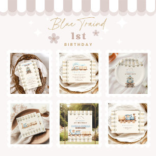 Train 1e verjaardag bedankkaart